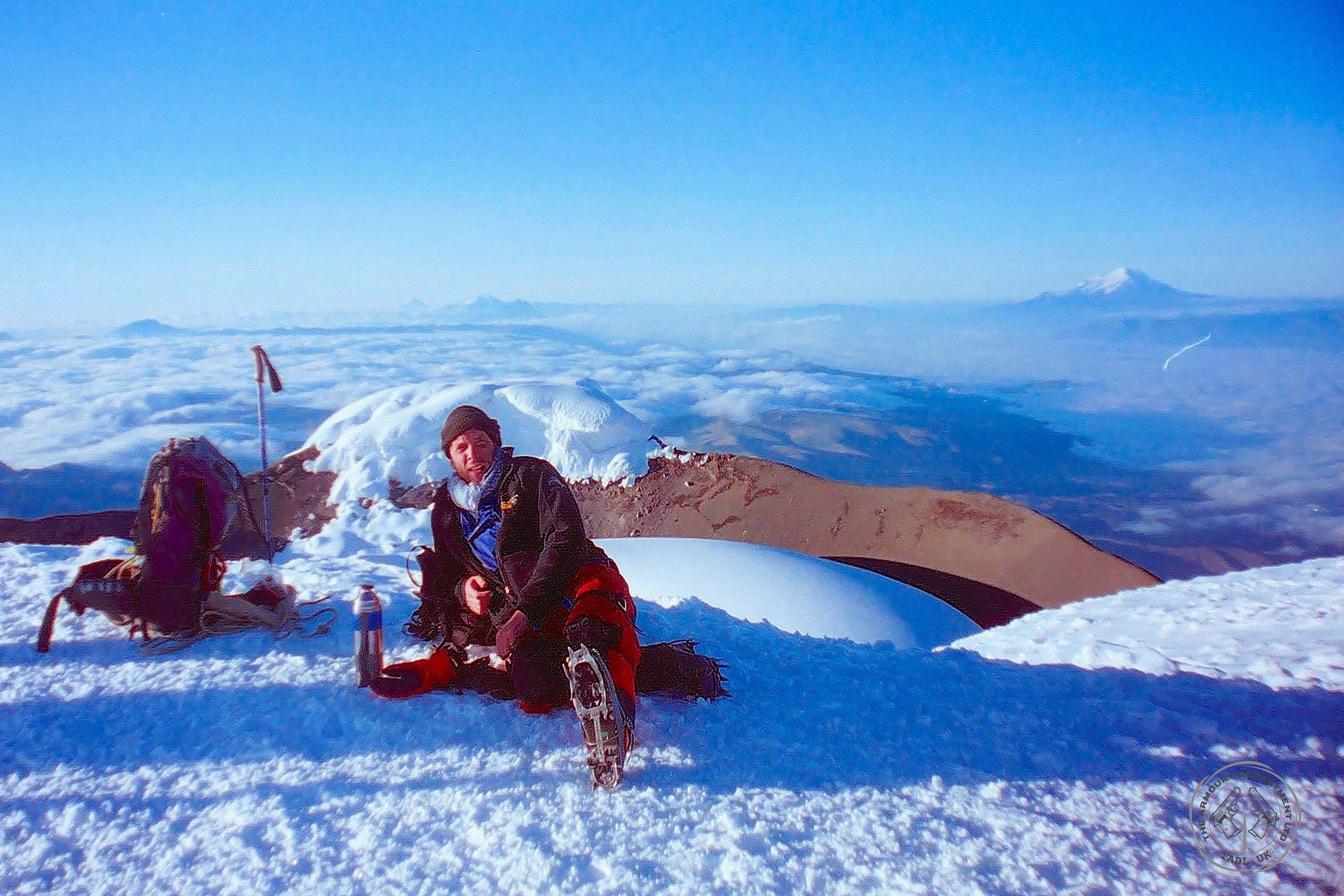 Visiting the summit of an active volcano, Cotopaxi in Ecuador at over 19,000 feet